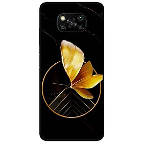 Ốp lưng dành cho Xiaomi Poco X3 mẫu Vòng Tròn Bướm Vàng