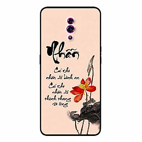 Ốp lưng in cho Oppo Reno Mẫu Thư Pháp Nhẫn Nền Hồng