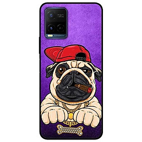 Ốp lưng dành cho Vivo Y21 - Vivo Y21s mẫu Pulldog Hiphop Nền Tím