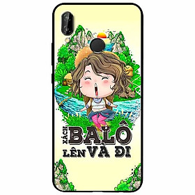 Ốp lưng in cho Huawei Nova 3i Mẫu Xách Balo Lên Nữ