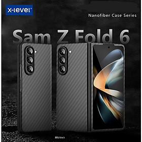 Ốp Lưng Sợi Carbon Chống Sốc Cho Samsung Z Fold 6, Z Fold 5 hiệu X-Level Nanofiber Siêu Mỏng Chống Bám Vân Tay Bảo Vệ Camera - Hàng chính hãng