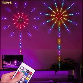 BỘ ĐÈN LED TRANG TRÍ SÁNG HÌNH PHAO HOA DÁN TƯỜNG HIỆU ỨNG MÀU SẮC CỰC ĐẸP