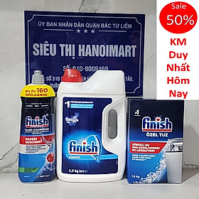 Combo Finish: Bột 2,5kg + Muối 1,5kg + Bóng 750ml