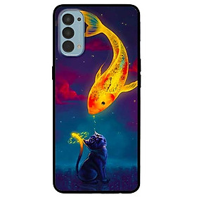 Ốp lưng dành cho Reno 4 mẫu Mèo Và Cá