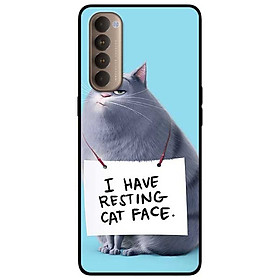 Ốp lưng dành cho Oppo Reno 4 Pro mẫu Mèo Đeo Bảng