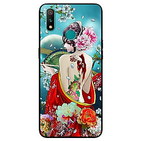 Ốp Lưng in cho Realme 3 Mẫu Cô Gái Tóc Thắt Hoa - Hàng Chính Hãng