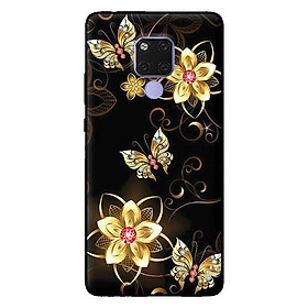 Ốp lưng in cho Huawei Mate 20 mẫu Bướm Hoa Vàng - Hàng chính hãng