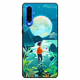 Ốp lưng dành cho Huawei P30 mẫu Đi Về Phía Trăng