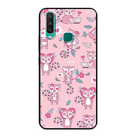 Ốp Lưng in cho Vivo Y17 Mẫu Gấu Chó Nền Hồng - Hàng Chính Hãng