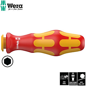Cán vít cách điện hoán đỗi mũi vít Wera 05003990001 817 VDE Kraftform blade-holding handle dài 102mm