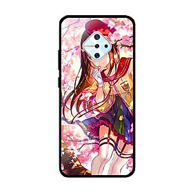 Ốp Lưng in cho Vivo S1 Pro/ Vivo V17 Mẫu Cô Gái Hoa Đào - Hàng Chính Hãng