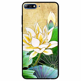 Ốp lưng dành cho Huawei Y7 Prime 2018 mẫu Hoa Sen Vàng