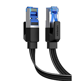 Ugreen UG40173NW190TK 5m 40Gbps 2000mhz dây dẹt Nylon Braided Màu Đen Cáp mạng Cat8 - HÀNG CHÍNH HÃNG