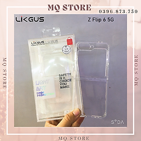 Ốp lưng Likgus Crystal cho Samsung Z Flip 6 5G túi khí chống sốc, chống ố màu( hàng chính hãng)