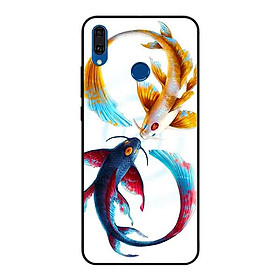 Ốp Lưng in cho Huawei Y9 2019 Mẫu Cá Chép Xanh Vàng - Hàng Chính Hãng