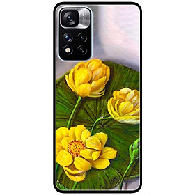 Ốp lưng cho Xiaomi Redmi Note 11 4G - Note 11S 4G - Note 11 5G - Redmi Note 11 Pro Nội Địa - Note 11 Pro Quốc Tế - Sen Vàng Xanh - Hàng Chính Hãng