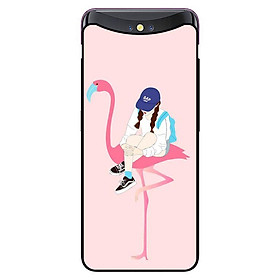Ốp in cho Oppo Find X Hạc Hồng Và Cô Gái - Hàng chính hãng