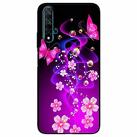 Ốp lưng dành cho Huawei Nova 5T mẫu Bướm Và Hoa Hồng