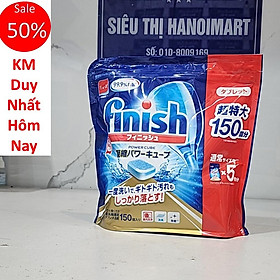 Viên rửa bát Finish All In 1 Max Dishwasher Tablets túi 150 viên không độc hại, an toàn sức khỏe