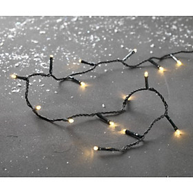 Đèn trang trí dây JYSK Antigorit kim loại/nhựa màu bạc 840cm