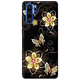 Ốp lưng in cho Huawei P30 Pro Bướm Hoa Vàng - Hàng chính hãng