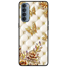 Ốp lưng dành cho Reno 4 Pro mẫu Bướm Vàng Giả Da
