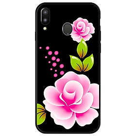 Ốp lưng cho Samsung Galaxy M20 nền đen hoa hồng 1 - Hàng chính hãng