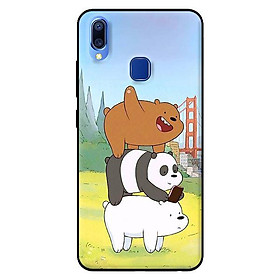Ốp lưng in cho Vivo Y91 mẫu Bộ Ba Chú Gấu - Hàng chính hãng