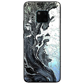 Ốp in cho Huawei Mate 20 Pro Đá Trắng Đen - Hàng chính hãng