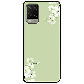 Ốp lưng cho Oppo A54 - A55 - A56 5G - A55s - A18 - A38 - A58 - Hoa Trắng Xanh - Hàng Chính Hãng