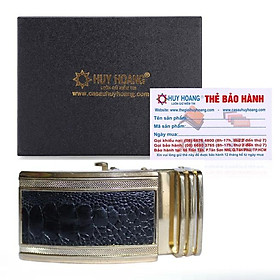 HT9413 - Đầu khóa da đà điểu Huy Hoàng 4 phân đầu vàng màu đen