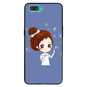 Ốp lưng dành cho Oppo A3s - Realme C1 - A12e - Realme 2 mẫu Cô Gái Búi Tóc
