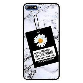 Ốp lưng in cho Huawei Y7/ Y7 Prime 2018  Mẫu Cúc Nền Đá