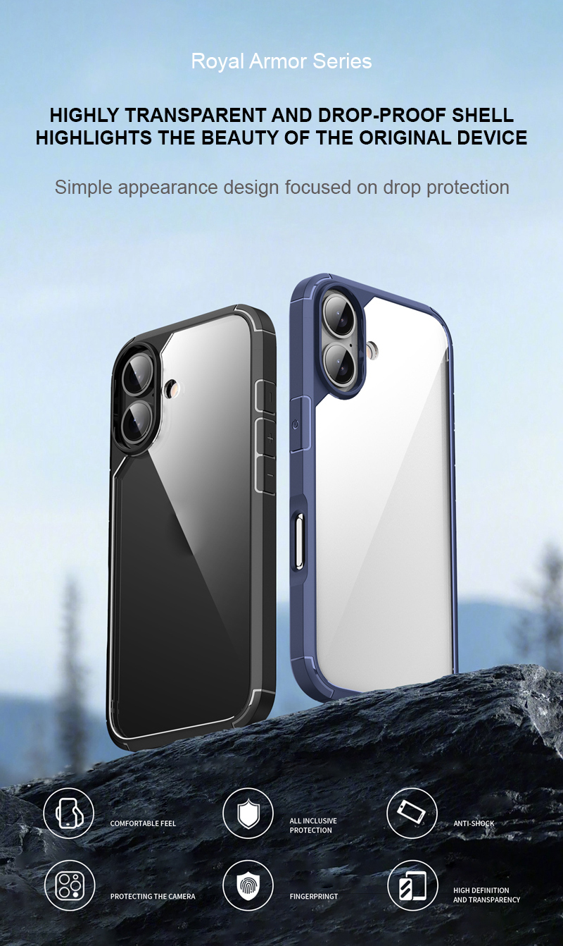 Ốp lưng chống sốc lưng trong dành cho iPhone 16 / 16 Plus / 16 Pro / 16 Pro Max - Hàng chính hãng