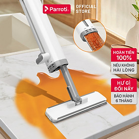 Cây Lau Bàn Bếp Tự Vắt Có Gạt Nước 2 Miếng Lau, Cây Lau Mini, Lau Bàn, Lau Kính, Gạt Nước Parroti Clean Go - CG01