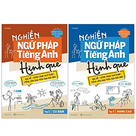 Sách - Nghiền Ngữ Pháp Tiếng Anh Hình Que - Cơ Bản Và Nâng Cao - Combo 2 Tập - Megabook