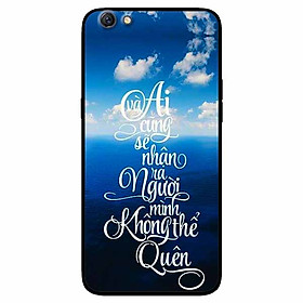 Ốp lưng in cho Oppo F3 Mẫu Không Thể Quên