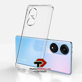 Ốp lưng cho OPPO Reno8 T 5G trong suốt chống sốc bảo vệ camera sau - Hàng nhập khẩu