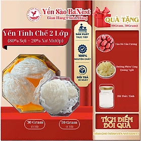 Tổ Yến Sào Tinh Chế 2 Lớp Sợi kèm quà tặng - Yến Sào BaNest