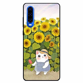 Ốp lưng dành cho Huawei P30 mẫu Mèo Mập Hướng Dương
