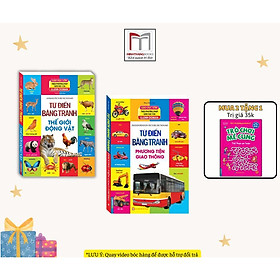 Sách - Từ Điển Bằng Tranh - Phương Tiện Giao Thông + Thế Giới Động Vật - Combo 2 Cuốn - Minh Thắng