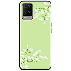 Ốp lưng cho Oppo A54 - A55 - A56 5G - A55s - A18 - A38 - A58 - Hoa Trắng Xanh Nhạt - Hàng Chính Hãng