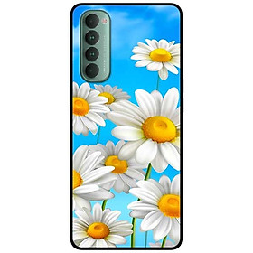 Ốp lưng dành cho Oppo Reno 4 Pro mẫu Hoa Trắng Trời Xanh