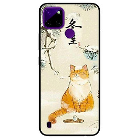 Ốp lưng dành cho Realme C21Y - C25Y mẫu Mèo Uống Trà