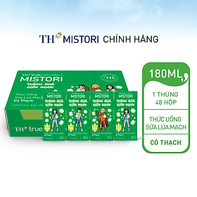 Thùng 48 hộp thức uống Sữa Lúa mạch Có Thạch TH true CHOCOMALT MISTORI 180 ml (180 ml x 48)