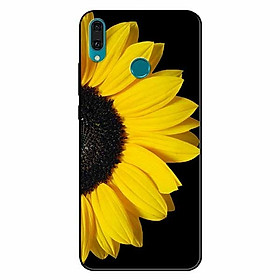 Ốp lưng in cho Huawei Y9 - 2019 Hoa Hướng Dương Nền Đen