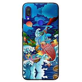 Ốp in cho 	Xiaomi Redmi Note 7 Mưa Cá Chép - Hàng chính hãng