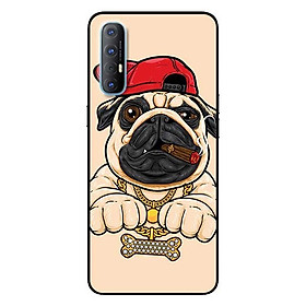 Ốp lưng dành cho Oppo Reno 3 Pro mẫu Pulldog Hiphop Nền Vàng