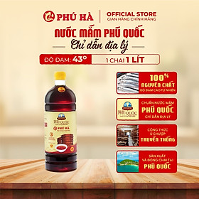 Nước mắm Phú Quốc Chỉ Dẫn Địa Lý Phú Hà 43 độ đạm - 1 Chai 1 lít