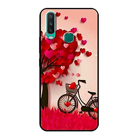 Ốp Lưng in cho Vivo Y12 Mẫu Nền Trái Tim 2 - Hàng Chính Hãng